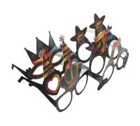 KOMBIUDA 12 Piezas Gafas Fiesta Color Papel para Fin de Año Divertidas Gafas Prop para Despedida y Decoración de Fiestas
