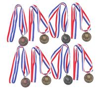 KOMBIUDA 12 Piezas Medallas Infantiles para Estudiantes Premios de Ligera Plata y Bronce para Competencias Deportivas y Académicas de Colores