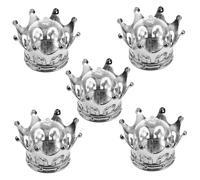 KOMBIUDA 12 Piezas Tarro de Dulces con Forma de Tiara Caja para Llaveros Contenedor para Cupcakes Unidades Cajas Transparentes para Golosinas Decoraciones para Fiestas de Reinas