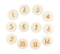 KOMBIUDA 12 Tarjetas Mensuales para Ñiño en Color Beige de Plástico Diseño Creativo para Fotos de Crecimiento y Baby Shower
