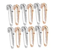 KOMBIUDA 12piezas Alfileres Cintura Tensor De Vestidos y Pinzas Para Tensar La Cintura De Pantalones Imperdibles Para Ropa Suéteres Cárdigans y Jeans Broches De Botón De Seguridad