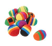 KOMBIUDA 12piezas Multicolor Sandbag Toys Handmade Crochet Bean Bag for Children s Tossing Games Soft Juggling Balls for Indoor Outdoor Play and Preschool Parties