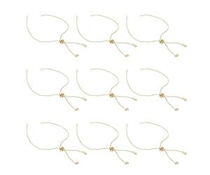 KOMBIUDA 12piezas Pulsera Ajustable de Cadena Salvaje Pulsera de Eslabones para Mujer Cadenas de Longitud Ajustable para Uso Diario y Obsequio de Cumpleaños