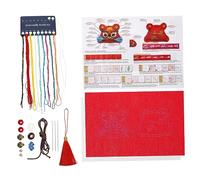 KOMBIUDA 1juego Amuleto Diy Borla y Bordado De Tigre Zodiac Decoración Creativa Para Hogar y Para Amigos y Familia