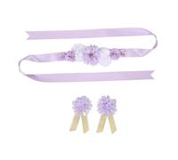 KOMBIUDA 1juego Cinturón De Maternidad Floral Para Shower y Sash Para Mamás Embarazadas