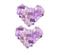 KOMBIUDA 1par De Ojos De Jade Amatista De Enfriamiento Para Relajar Ojos Cansados Ojeras y Aliviar Dolores De Cabeza Uso Casa Oficina y Viajes