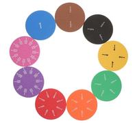 KOMBIUDA 2 Círculos Fraccionarios de Eva Material Didáctico para Aprendizaje de Matemáticas Aula Suministro Educativo para Color Aleatorio