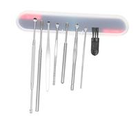 KOMBIUDA 2 Juegos juego de cucharas para orejas de 8 plata cerumen equipo earwax remover earwax removal kit púas duraderas para los oídos kit de limpieza de cera del oído Silver