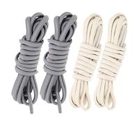 KOMBIUDA 2 pares Cordones Elásticos para Zapatillas Deportivas Diseño sin Atar Alta Elasticidad y Resistencia para Adultos Colores Gris y Beige Prácticos y Cómodos