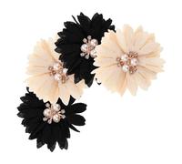 KOMBIUDA 2 Pares Of Detachable Faux Pearl Flower Shoe Clips For Women Elegant Diy Accessories For Bridal And Formal Events Compatible With Various Shoe Styles
