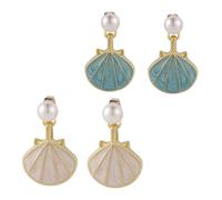 KOMBIUDA 2 pares Pendientes Retro para Mujer Clásicos y Versátiles Aretes de Ligera Adornos Cómodos para Uso Diario y Regalos Elegantes