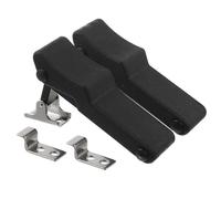 KOMBIUDA 2 Pestillos de Palanca Abrazadera de Caucho Flexible y Cierre Oculto Cerradura de Pestillo Ajustable para Puertas Resistente a Vibraciones Acero Inoxidable Uso en