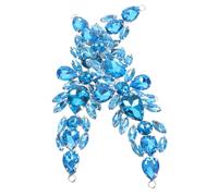 KOMBIUDA 2 piezas Apliques de Pedrería para Zapatos de Novia Parches de Cristal Brillantes para Decoración de Bodas Azul Accesorios y Elegantes para Calzado Nupcial