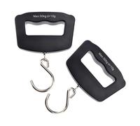 KOMBIUDA 2 Piezas Báscula Digital Colgante con Gancho Escala Electrónica Portátil con Mango Grande para Equipaje y Pesca Balanza de Maletas Precisa y Compacta para Viajes