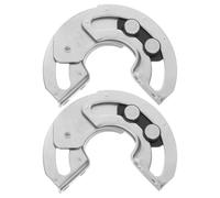 KOMBIUDA 2 Piezas Bisagras Ocultas de Acero Inoxidable 180 Grados, Bisagra Desmontable Semicircular Izquierda para Puertas Interiores y Armarios Industriales