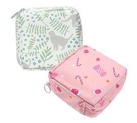 KOMBIUDA 2 Piezas Bolsa Almacenamiento Compresas Porta Tampones Delicada Bolsa Período Práctico Porta Toallas Sanitarias