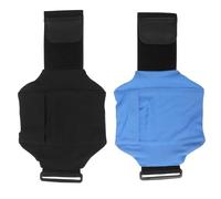 KOMBIUDA 2 Piezas Brazalete Ajustable para Teléfono Pierna Funda Resistente al Agua Negro y Azul Soporte Ligero para Running Gimnasio y Senderismo para Hombre y Mujer