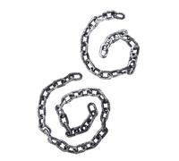 KOMBIUDA 2 Piezas Cadenas de Halloween Accesorios de Fotografía Espeluznante Cadenas Falsas Ligeras para Disfraces de Pirata y Decoraciones Temáticas de Cárceles