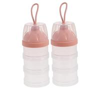 KOMBIUDA 2 Piezas Caja De Leche En Polvo Leche Semidesnatada Dispensador Puerta De Leche Primero Productos Reutilizable Recipientes Para Alimentos Recipiente De Leche En Polvo Páginas Rosa
