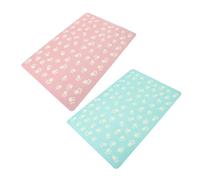 KOMBIUDA 2 Piezas Estera Antideslizante y Resistente al Agua para Alimentación de Mascotas Unidades Alfombrilla Duradera de PP y EVA Cómoda para Patas de Gatos y Cachorros Color Aleatorio