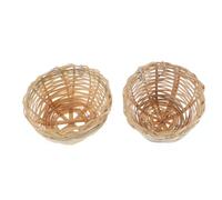 KOMBIUDA 2 Piezas Nido de bambú nidos pequeño Cría Mascotas para pájaros casa de pájaros Hecho De Madera