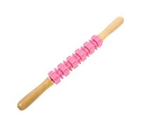 KOMBIUDA 2 Piezas rueda de desplazamiento rodillo de punto gatillo cuerpo rodillo de masaje massage roller rodillo de espuma herramienta de masaje tubo de acero carbono rosa