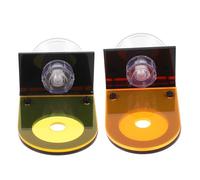 KOMBIUDA 2 Piezas Soporte de Coral Acrílico Resistente y Práctico Base Fluorescente para Fragmentos de Coral de Naranja y Amarillo para Cultivo y Exhibición Acuarios