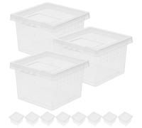 KOMBIUDA 20 Piezas Caja de Cría para Insectos y Arañas Terrario Pequeño Transparente con Orificios de Ventilación Contenedor Portátil para Reptiles y Observación Fácil de Poblaciones