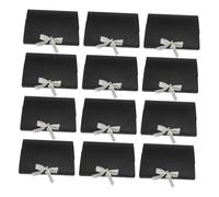KOMBIUDA 20 Piezas Caja de Regalo Negra para Camisa con Lazo Sobres para Envoltura de Pañuelos Ropa Interior y Pijamas para Navidad Bodas Cumpleaños y Fiestas