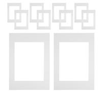 KOMBIUDA 20 Piezas Inserto de Paspartú para Marco Paspartú Precortado de Papel Blanco, Ventana Precisa, para Imágenes y Obras de Arte, Exhibiciones en Galerías y Fotos Familiares