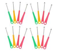 KOMBIUDA 200 Piezas de Cucharas para Limpiar Oídos de Acero Inoxidable y Abs Diseño Ergonómico y Anti-rust Limpieza Segura y Eficaz en Casa Color Aleatorio
