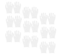 KOMBIUDA 24 Pares Guantes de Algodón Blanco Protección Trabajo Industrial Jardinería Labor Manual Unisex Talla Única Medio Grosor Pack