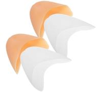 KOMBIUDA 2pares Silica Gel Ballet Toe Pads for Pointe Shoes and High Heels Soft Silicone Protector with Holes Skin Color and