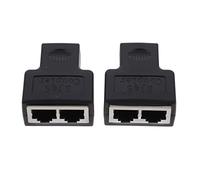 KOMBIUDA 2piezas Adaptador De Uno Dos Ethernet Divisor Conector Hembra para Extensor De Adaptador De Acoplamiento para Uso Doméstico y Oficina