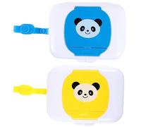 KOMBIUDA 2piezas Dispensador Portátil De Húmedas Para Bebés Caja De Almacenamiento De Pañitos Para Uso Exteriores Diseño Ligero y Práctico