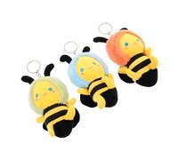 KOMBIUDA 3 Piezas Lujosa Lencería De Dibujos Animados Puntada De Peluche Lindo Llavero De Animales Llaveros Llave De Felpa Favores De Fiesta con Tema De Animales