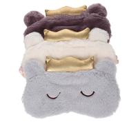 KOMBIUDA 3 Piezas Máscara de Ojos Suave Bloqueo Total de Luz Material Ligero y Transpirable