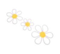 KOMBIUDA 3 Piezas Vintage Floral Wall Art Cotton Rope Macrame Flower Decor For Boho Nursery Girl Bedroom With Hanging Rope Easy Installation