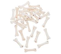 KOMBIUDA 30 Miniaturas de Huesos Halloween para Manualidades, Decoración de Casas de Muñecas, Accesorios de Fiesta Terrorífica, Tamaño 1.9x0.5x0.2 Cm, Color Hueso, Adecuado para Eventos