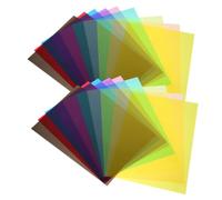 KOMBIUDA 30 Piezas Láminas de PVC para Difusor de Pantalla de Lámpara Led, Placa de Filtro de Color Creativa y Ligera para Iluminación de Video al Aire Libre, Paquete