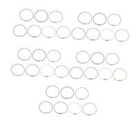 KOMBIUDA 35 Piezas llavero metalico cable de alambre clave llaveros Anillos de llave de acero inoxidable