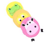 KOMBIUDA 3piezas Esponjas De Baño Infantiles Animales Divertidos Suaves y Livianas Para Bebés Recién Nacidos Para Limpieza y Exfoliación Delicada Colores Surtidos