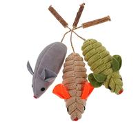 KOMBIUDA 3piezas Juguetes Interactivos para Gatos con Catnip Ratones Grandes De Juguetes para Masticar y Estimular Interiores para Gatitos