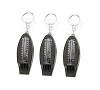 KOMBIUDA 3piezas Silbato Emergencia Exterior Duradero Hebilla Silbatos Multifuncionales Brújula Termómetro