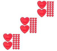 KOMBIUDA 3sets Vendaje En Forma De Corazón Vendajes En Forma De Corazón Apósitos En Forma De Corazón Pega Apósitos Para Heridas Socorrismo Preciosos Hemostáticos Vendas Rojo 50pcs*3