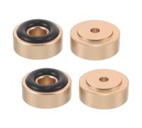 KOMBIUDA 4 Patas Antideslizantes para Tabla de Cortar de Madera, Soporte Metálico Dorado de 20 Mm Diámetro y 8 Mm Altura, con Almohadillas de Goma Protectoras para Cocina y