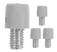 KOMBIUDA 4 Piezas Adaptador de Mango para Escobilla de Baño Conector de Tornillo Resistente de Hierro Galvanizado y Plástico Abs para Accesorios de Escobillas de Inodoro Compatible con