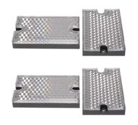KOMBIUDA 4 Piezas Panel Retrorreflectante, Panel Reflectante para Sensor Fotoeléctrico, Plástico, Rectangular, 55mm Entre Orificios, Negro, para Marcaje Vehicular y Seguridad Vial