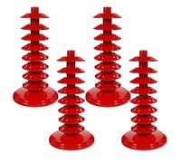 KOMBIUDA 4 Piezas Soporte de Ventosa Soporte para paletas de Fiesta PP Red