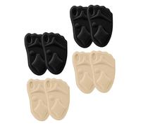 KOMBIUDA 4pares Adhesive Anti-skid Insoles for High Heels Comfortable Forefoot Pads for and Skin Color Options